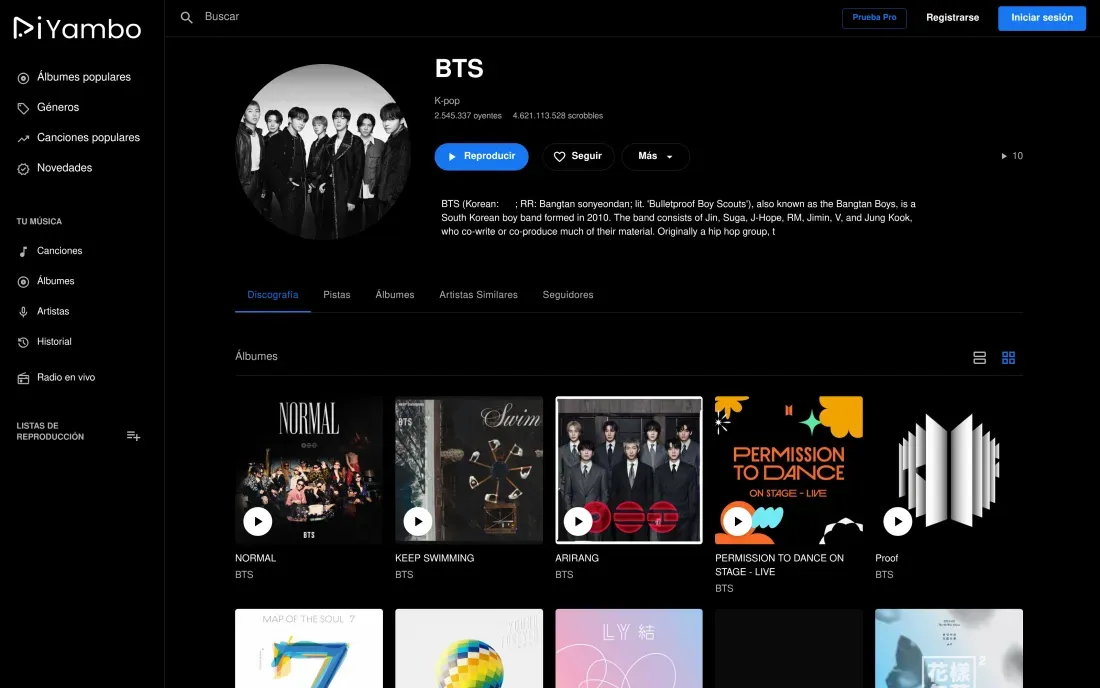 Yammbo Music: Artist · discography