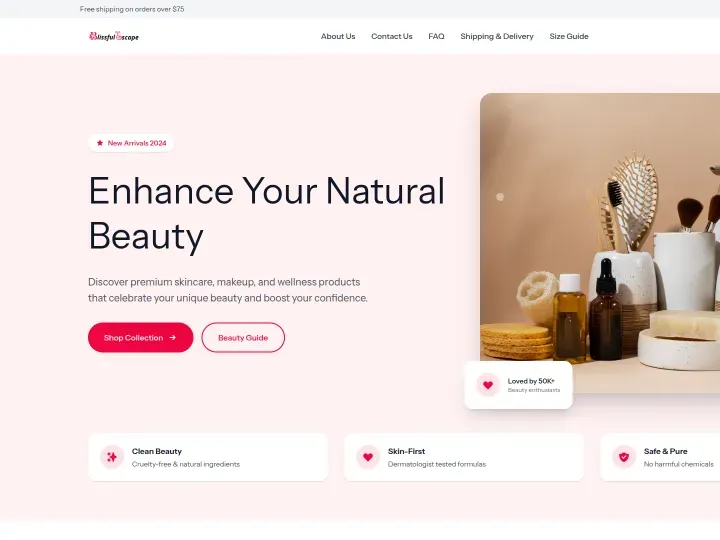 Beauty theme: Cosmetics storefront design