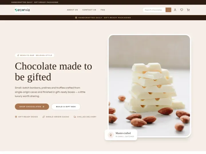 Cocoa theme: Chocolate storefront design