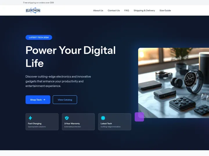 Electronics theme: Gadgets storefront design