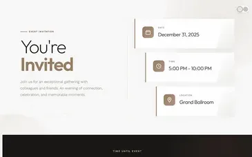 Event Invitation: Yammbo Web template preview