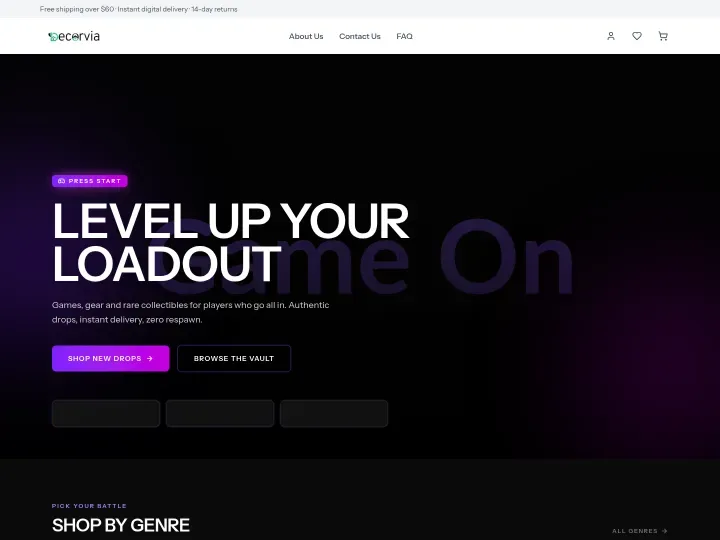 Arcade theme: Gaming storefront design
