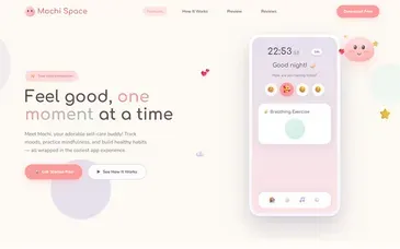 Mochi Space: Yammbo Web template preview
