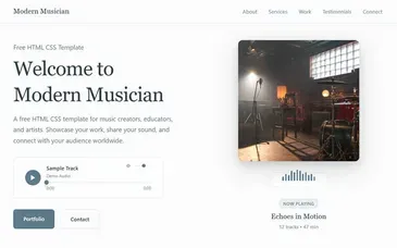 Modern Musician: Yammbo Web template preview