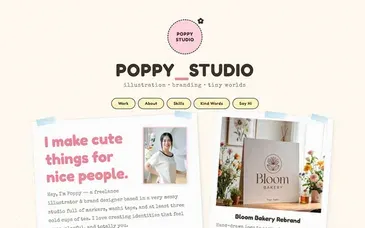 Poppy Studio: Yammbo Web template preview