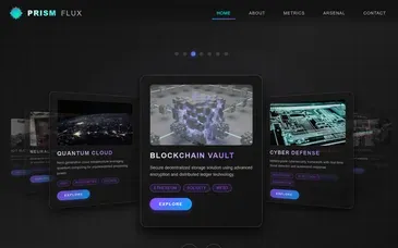 Prism Flux: Yammbo Web template preview