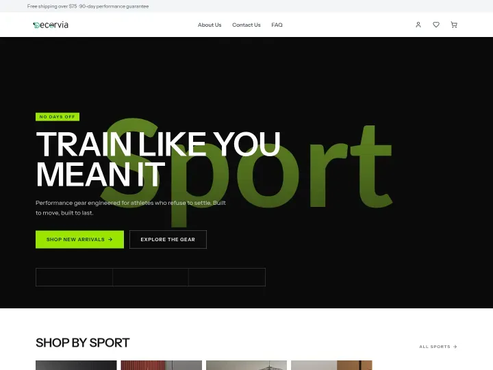 Apex theme: Sports & fitness storefront design