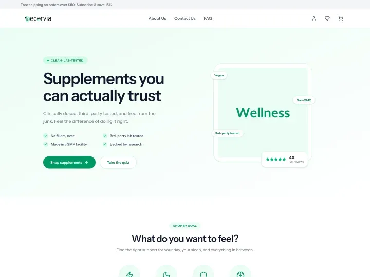 Vital theme: Wellness storefront design